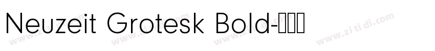Neuzeit Grotesk Bold字体转换